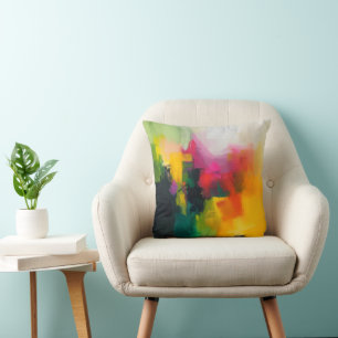 Helle Farben Abstrakte Kunst Kissen
