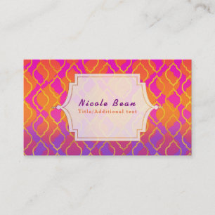 Helle Farben Arabisch Marokkanischer Glamour Indis Visitenkarte