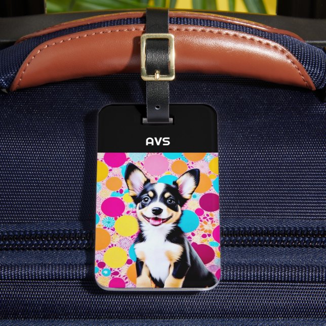 Helle Farben Cool Hübscher Personalisierter Niedli Gepäckanhänger (Vorderseite Insitu 2)
