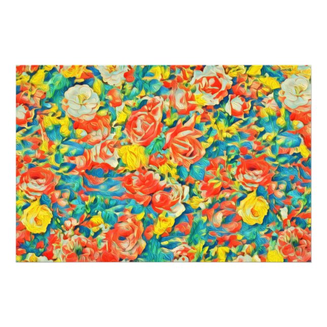 Helle Farben der Blumen Bellinzona Highlights Fotodruck (Vorne)