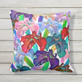 Helle Farben der Iris Kissen