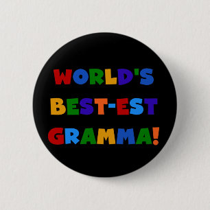 Helle Farben des Gut-est Gramma der Welt Button