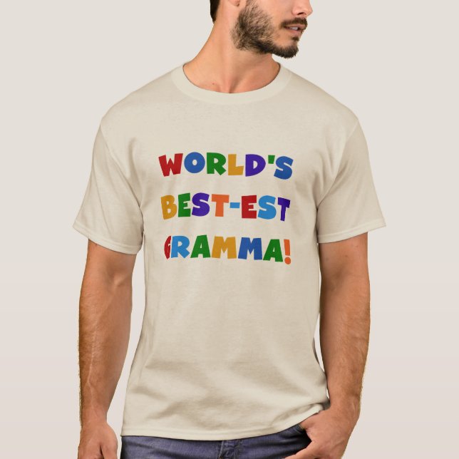 Helle Farben des Gut-est Gramma der Welt T-Shirt (Vorderseite)
