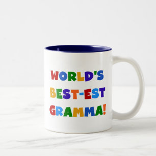 Helle Farben des Gut-est Gramma der Welt Zweifarbige Tasse