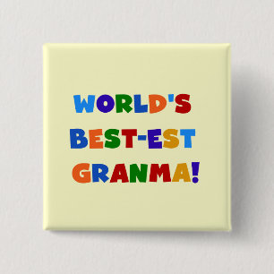 Helle Farben des Gut-est Granma der Welt Button