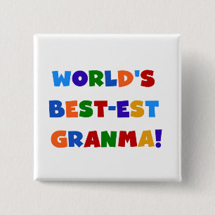 Helle Farben des Gut-est Granma der Welt Button