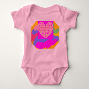 Helle Farben Design mit Gedicht im Herzen Baby Strampler
