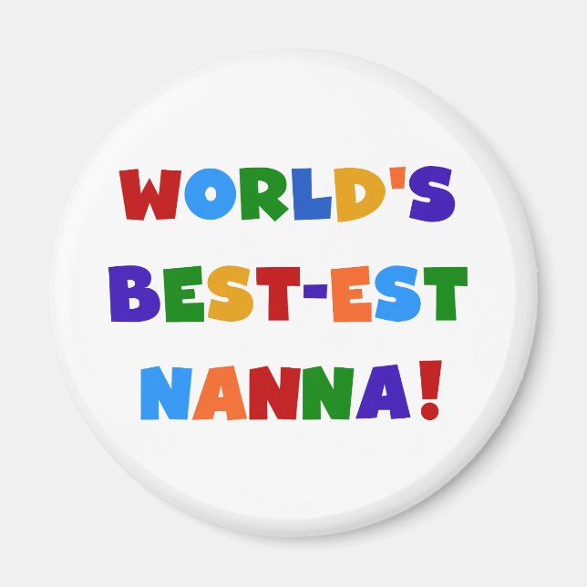 Helle Farben Die besten Nanna Tshirts Magnet (Vorne)