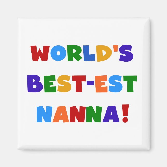 Helle Farben Die besten Nanna Tshirts Magnet (Vorne)