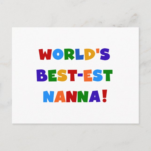 Helle Farben Die besten Nanna Tshirts Postkarte (Vorderseite)