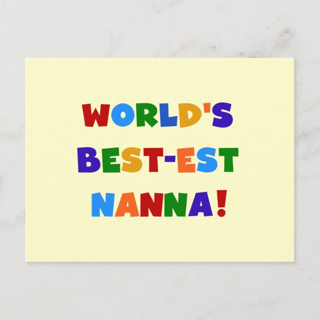 Helle Farben Die besten Nanna Tshirts Postkarte (Vorderseite)