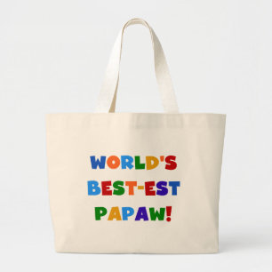Helle Farben Die besten Papaw Tshirts und Geschenk Jumbo Stoffbeutel