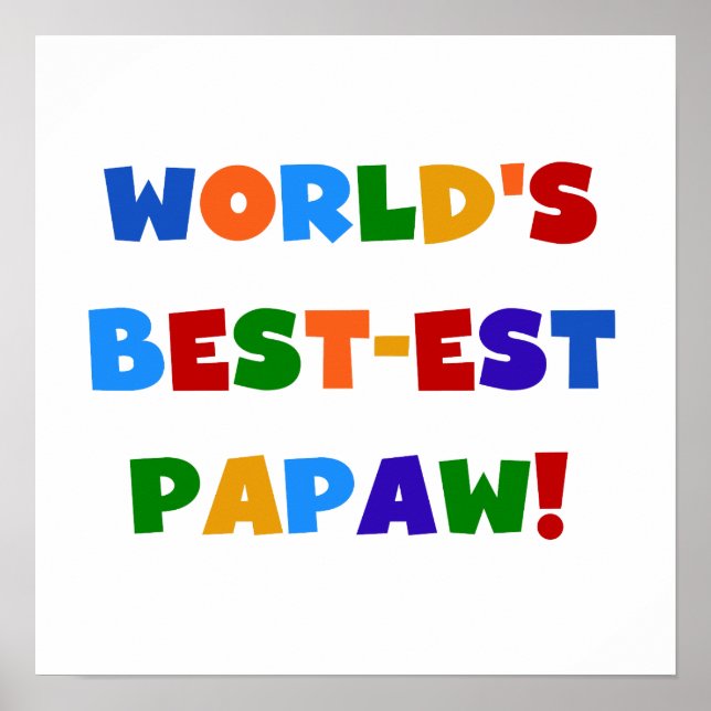 Helle Farben Die besten Papaw Tshirts und Geschenk Poster (Vorne)