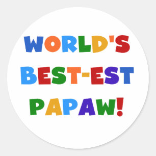 Helle Farben Die besten Papaw Tshirts und Geschenk Runder Aufkleber