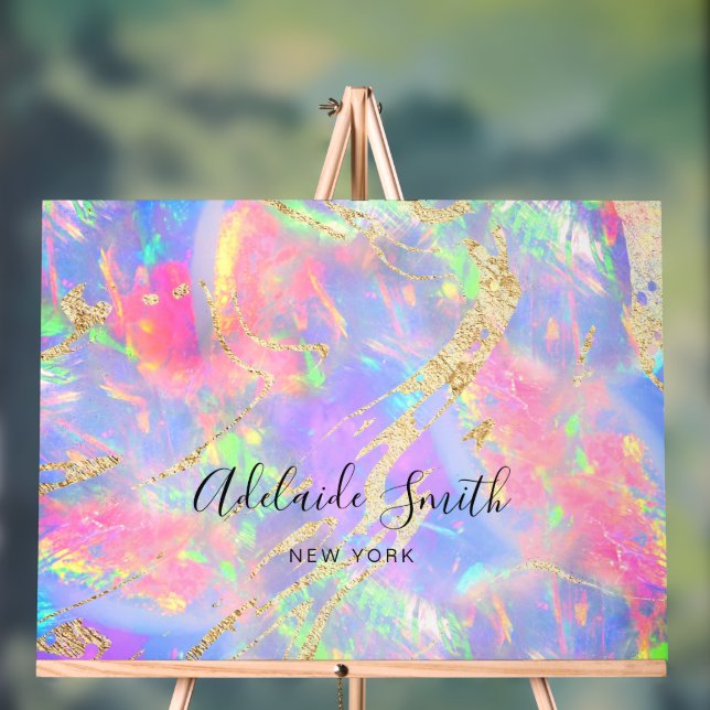 helle Farben Edelstein opaler Hintergrund Acrylschild (Neutral)