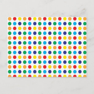 Helle Farben Fun Polka Dots Girly Pattern Postkarte