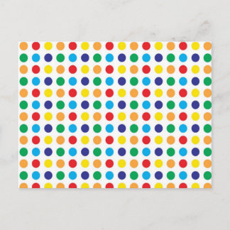 Helle Farben Fun Polka Dots Girly Pattern Postkarte