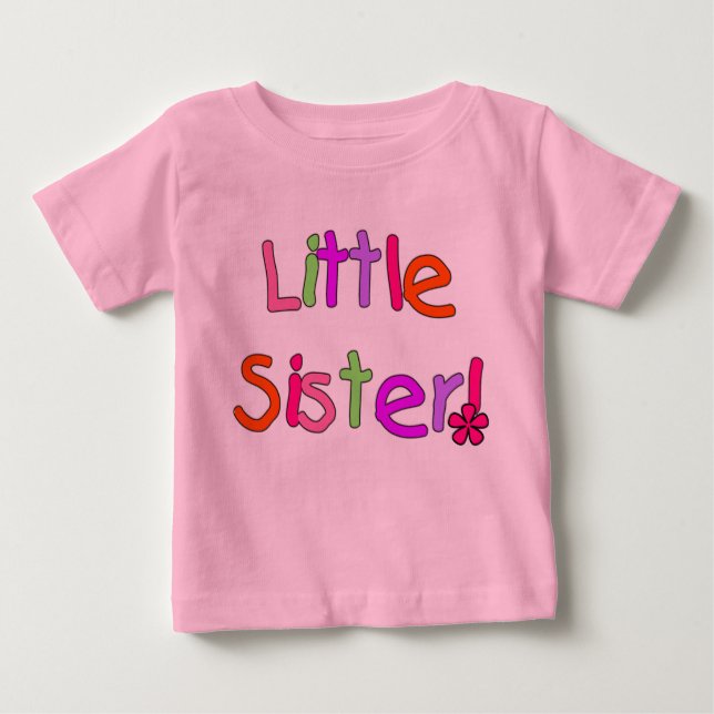 Helle Farben kleine Schwester Baby T-shirt (Vorderseite)