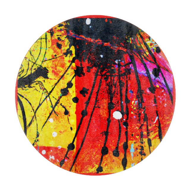 Helle Farben Muster Malerei. Jetzt kaufen Schneidebrett (Vorderseite)