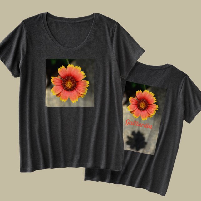 Helle Farben Orange Gaillardia Sunflower Große Größe T-Shirt (Von Creator hochgeladen)
