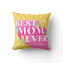 Helle Farben Retro Typografie Beste Mama je