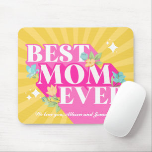 Helle Farben Retro-Typografie Beste Mutter Aller Z Mousepad