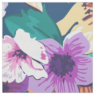 Helle Farben Sommerfarben Blume Collage Muster Stoff