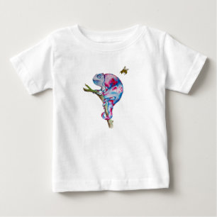 Helle, farbenfrohe Aquarellfarben, Chamäleon und B Baby T-shirt