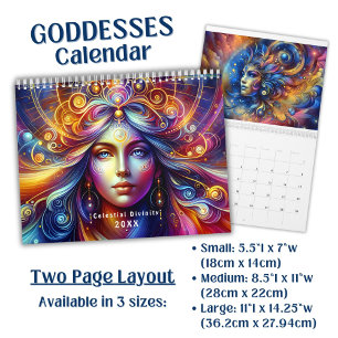 Helle, farbenfrohe Celestie Feminine Divinity- Kalender