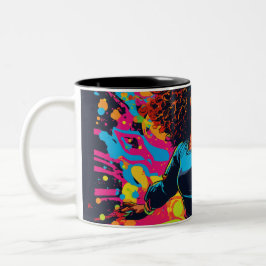 Helle, farbenfrohe Confident Girl Image Tasse