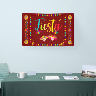 Helle, farbenfrohe Fiesta Spaß Banner
