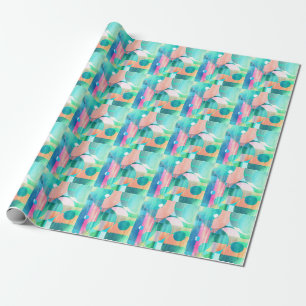 Helle, farbenfrohe geometrische Abstraktion Geschenkpapier