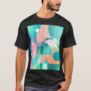 Helle, farbenfrohe geometrische Abstraktion T-Shirt