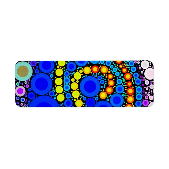 Helle, farbenfrohe, konzentrische Kreise Pop wirbe (Vorne)