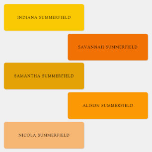 Helle, farbenfrohe Schulkinder Name Wasserdicht Etiketten