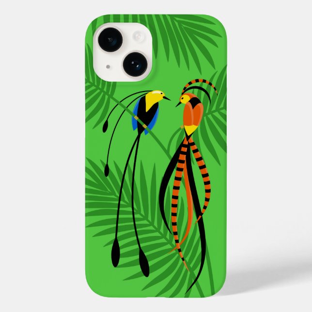 Helle, farbenfrohe Vögel des Paradieses Case-Mate iPhone Hülle (Rückseite)