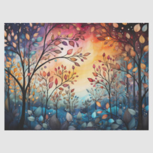 Helle, farbenfrohe, wunderliche Herbstblätter-Deco Seidenpapier