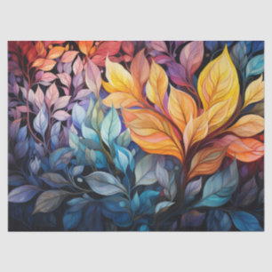 Helle, farbenfrohe, wunderliche Herbstblätter-Deco Seidenpapier