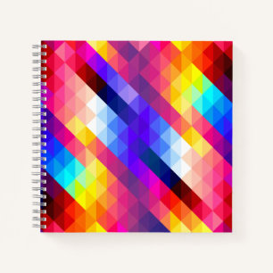 Helle Farbige Abstrakte Geometrische Muster Notizbuch