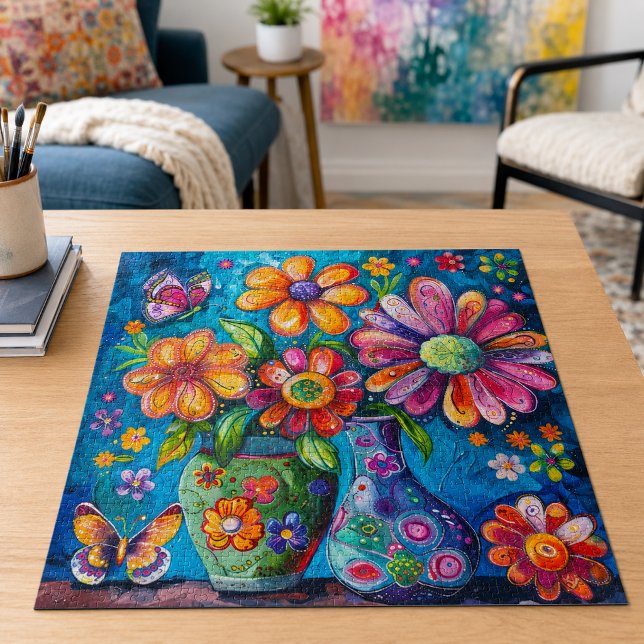 Helle Farbige Blumendekoration Puzzle (Von Creator hochgeladen)