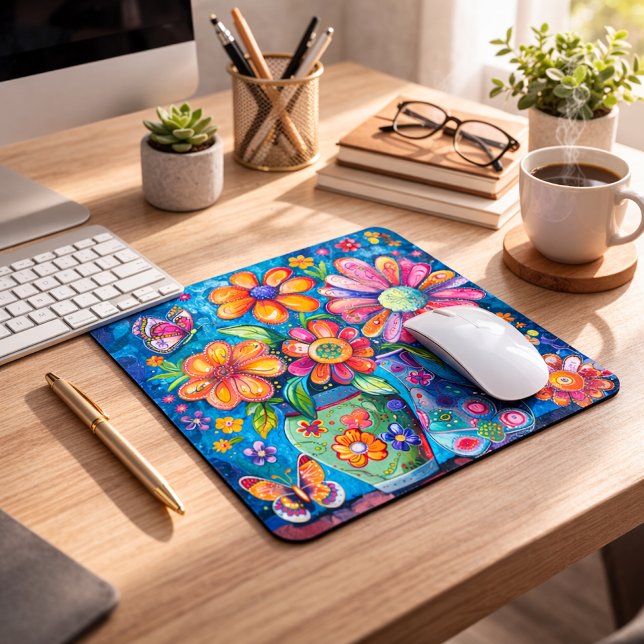 Helle Farbige Florale Mousepad (Von Creator hochgeladen)
