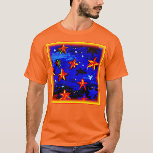Helle, farbige Orangensterne. Jetzt kaufen T-Shirt