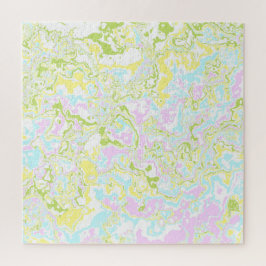 Helle, farbige Pastel Trippy Retro Boho Marmor Puzzle