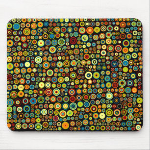 Helle farbige Punkte in der modischen Retro Art Mousepad