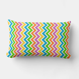 Helle Farbige Regenbogen-Chevron-Muster Lendenkissen