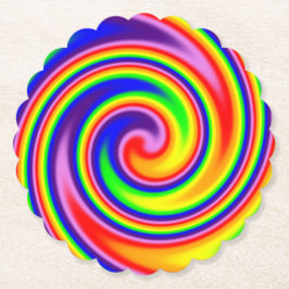 Helle, farbige Regenbogenfarben Swirbeln Frische F Untersetzer