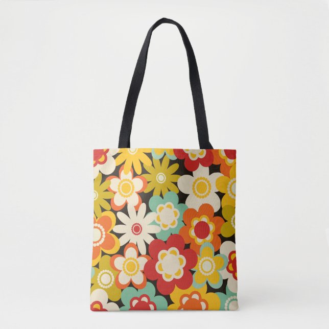 Helle Farbige Retro Süße Blumenmuster (Vorderseite)
