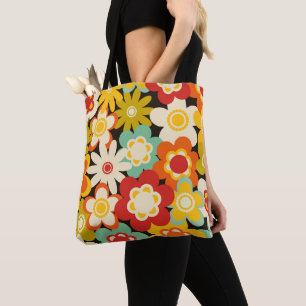 Helle Farbige Retro Süße Blumige Muster