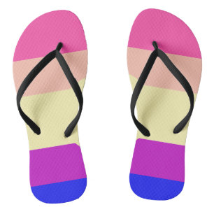 Helle Farbige Streifen-Sommer- Flip Flops