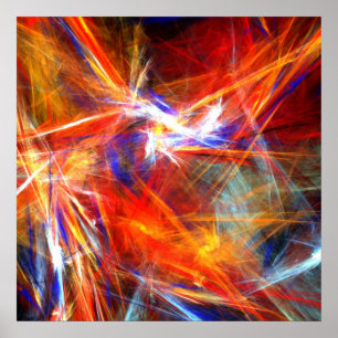 Helle, farbige Striche - Poster